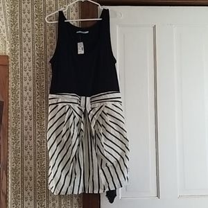 Black and Striped Maurices Dress